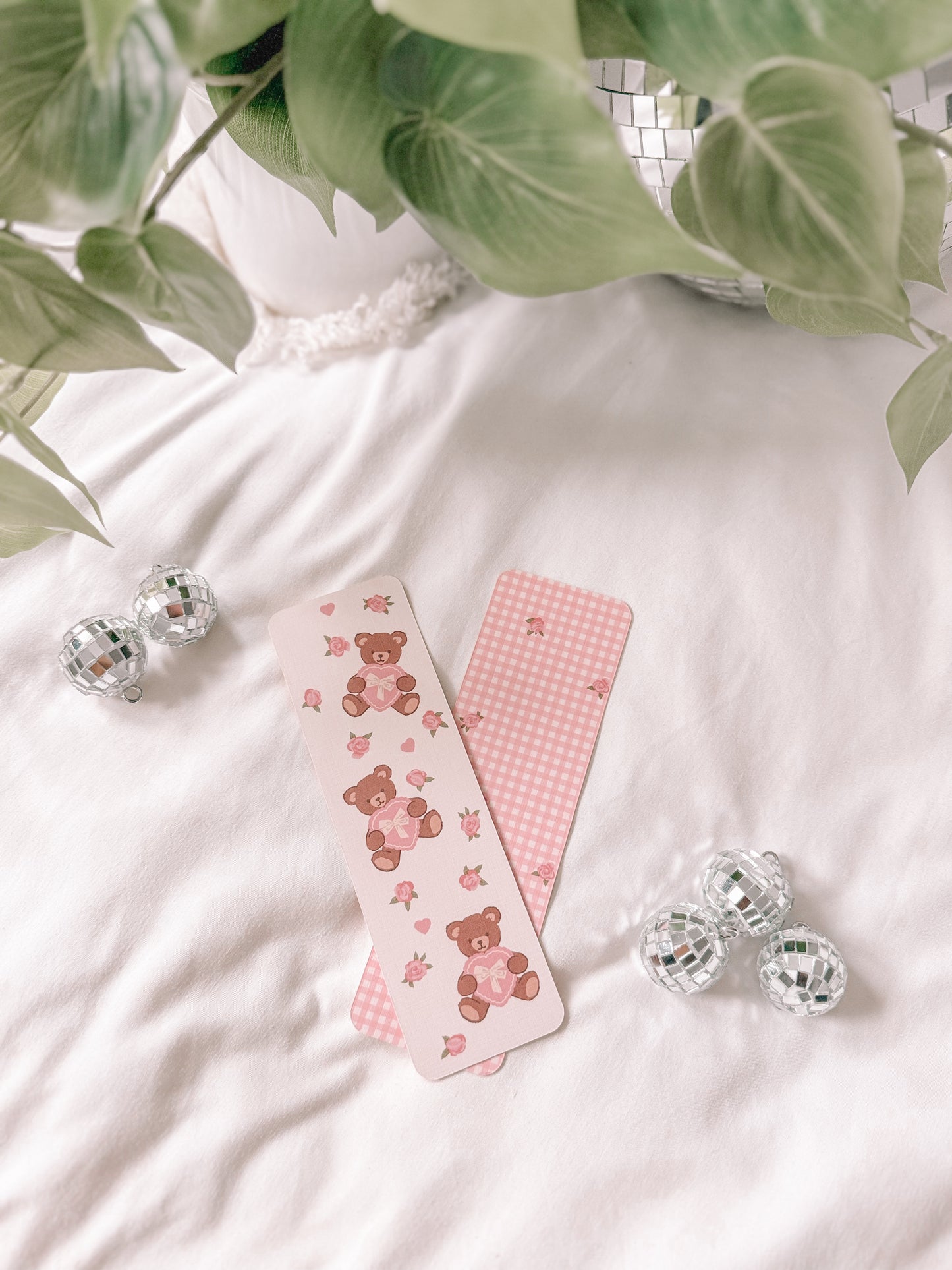 Teddy Bear Valentine Double Sided Bookmark