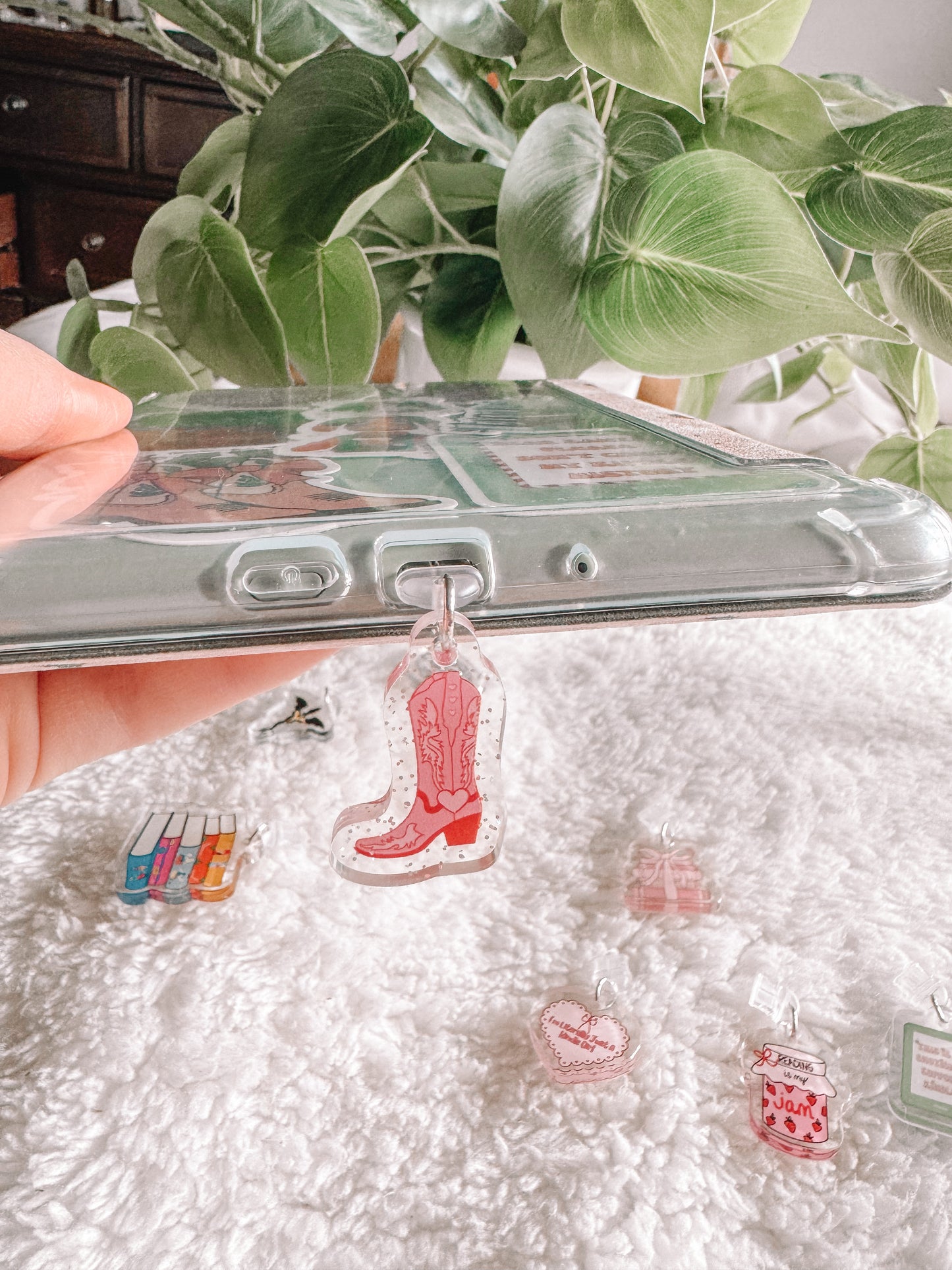Acrylic Kindle Charm, Phone Charm, Ipad Charm, Usb C Charm, Bookish Merch, Kindle Accessories, Phone Accessories, USB-C Plug, Micro Usb