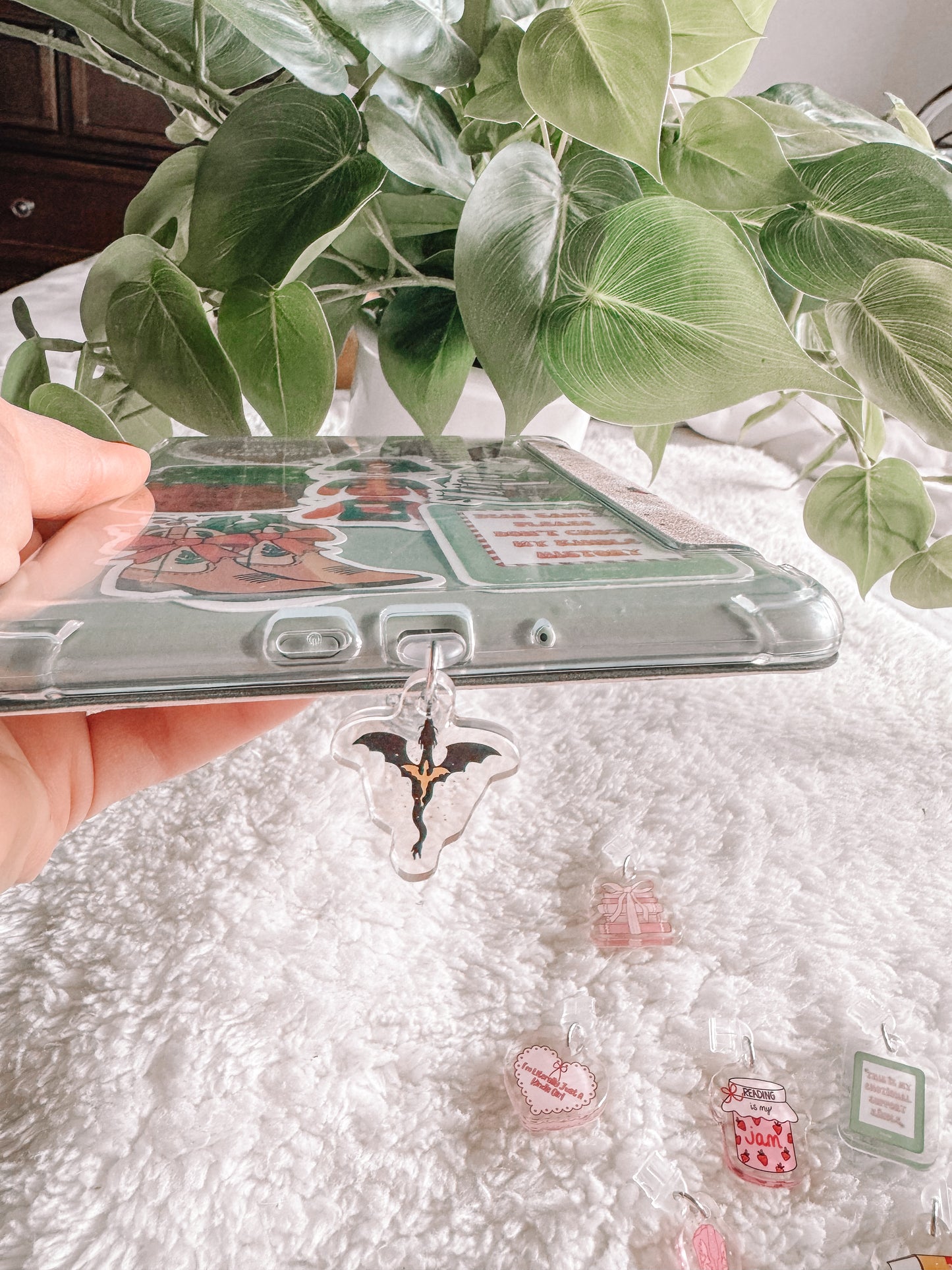 Acrylic Kindle Charm, Phone Charm, Ipad Charm, Usb C Charm, Bookish Merch, Kindle Accessories, Phone Accessories, USB-C Plug, Micro Usb