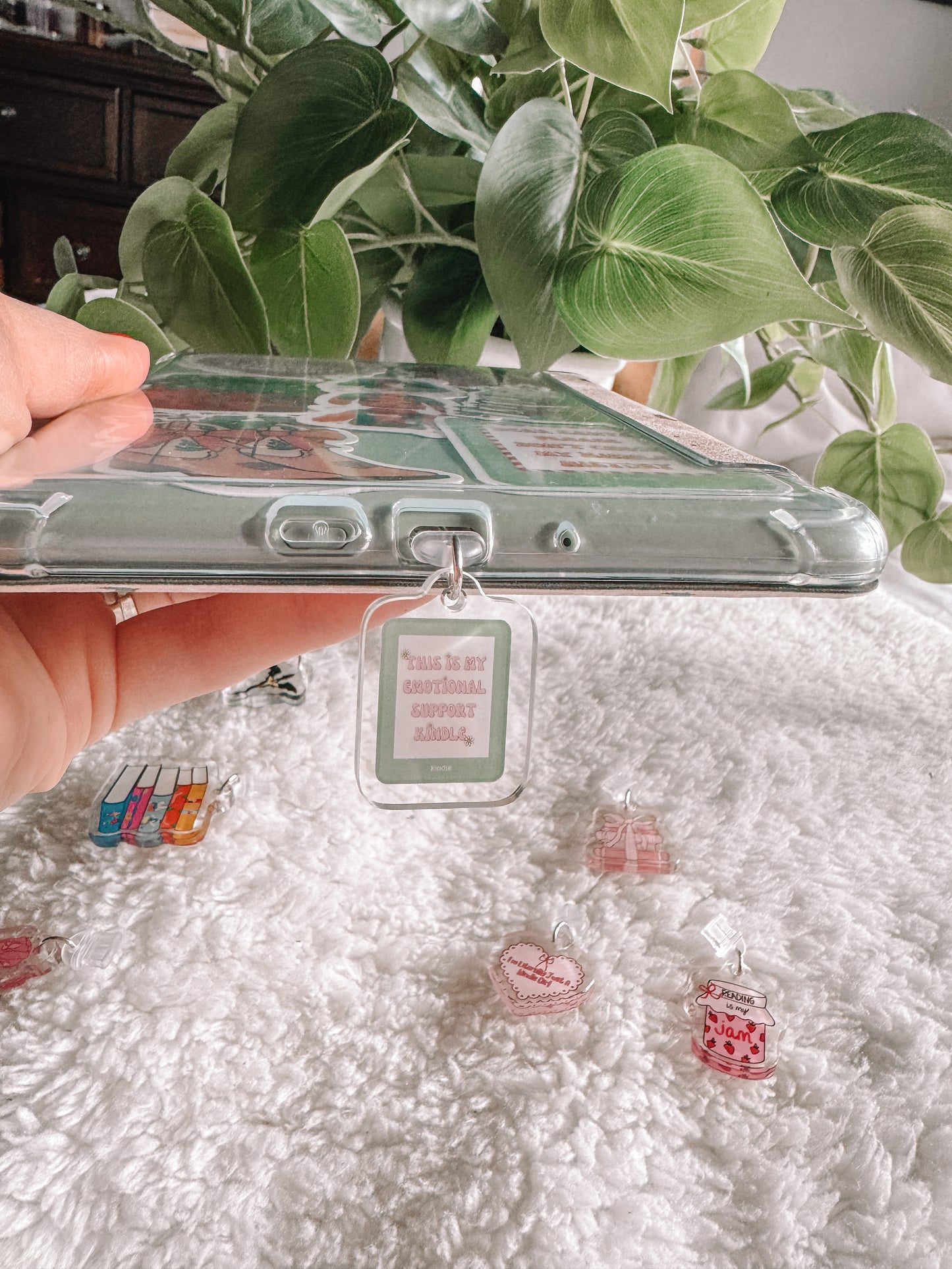 Acrylic Kindle Charm, Phone Charm, Ipad Charm, Usb C Charm, Bookish Merch, Kindle Accessories, Phone Accessories, USB-C Plug, Micro Usb