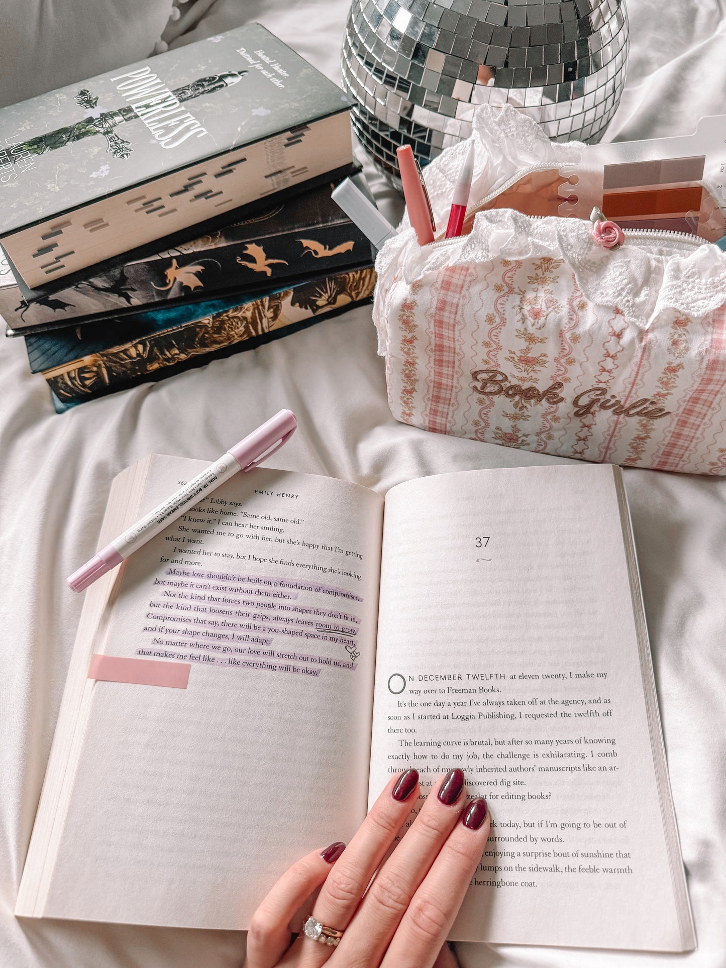 Book Girlie Ruffle Pouch