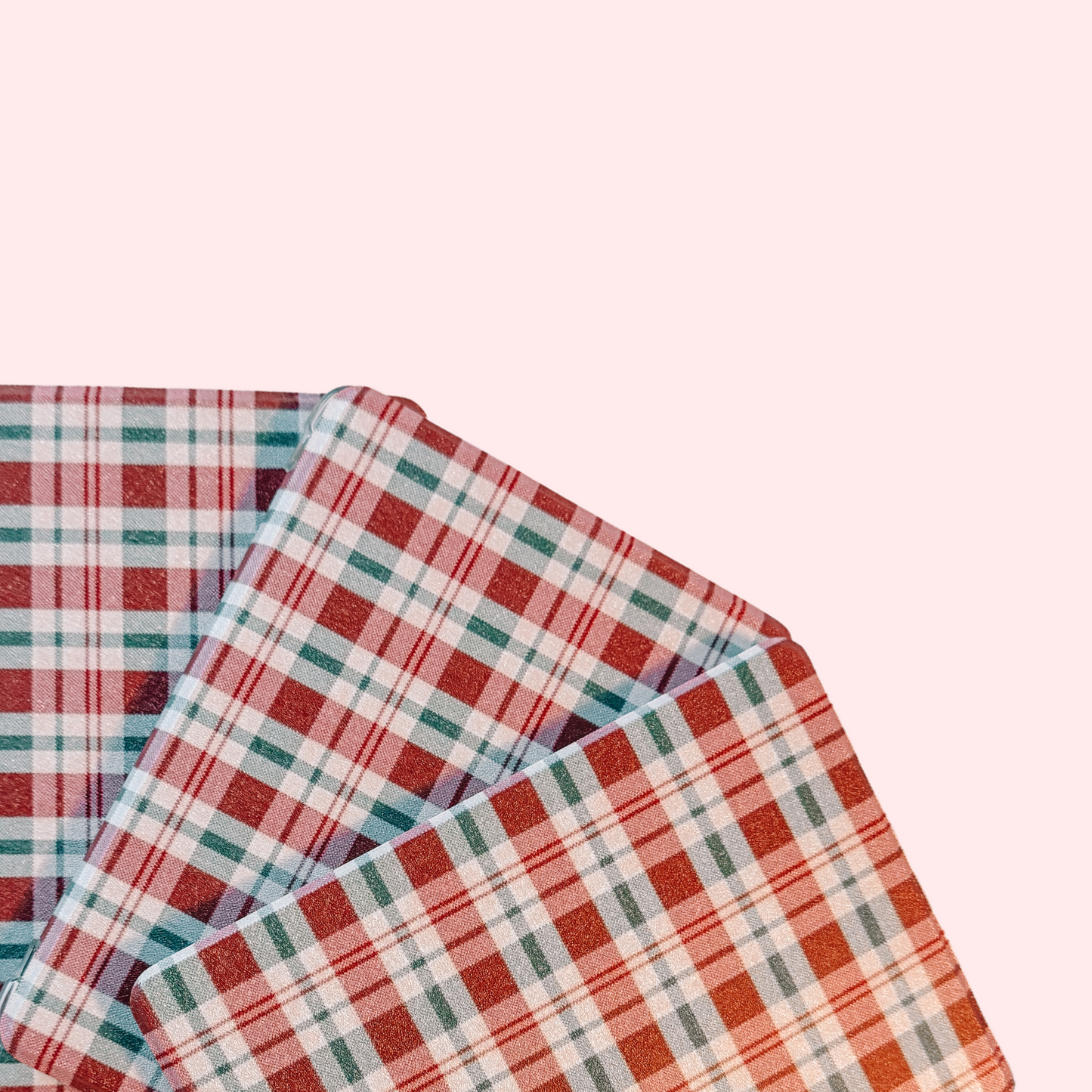 Holiday Plaid Clear Back Kindle Case