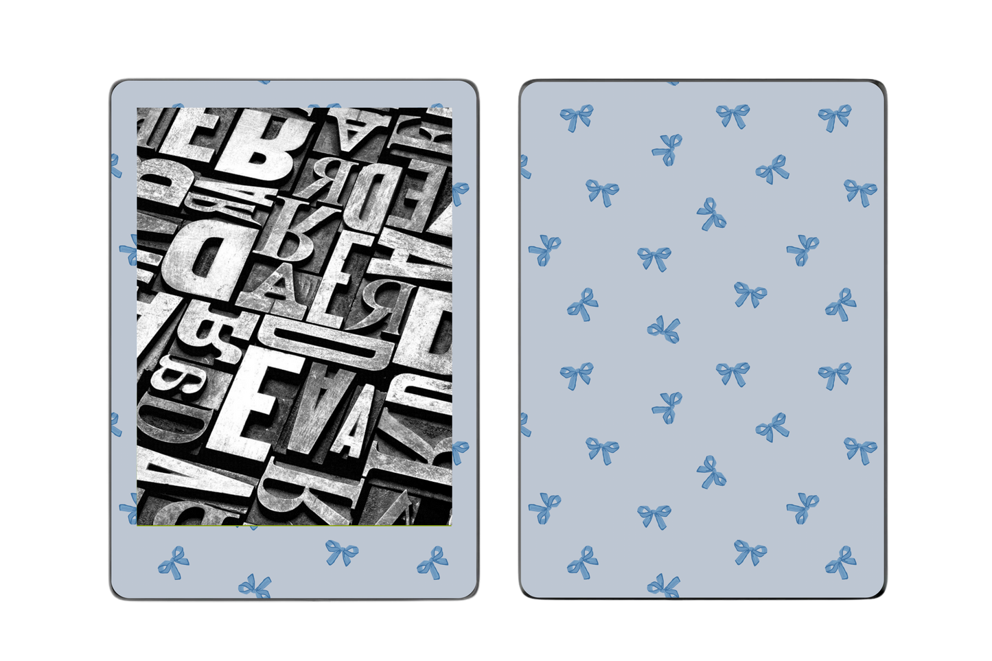 Blue Coquette E-Reader Skin