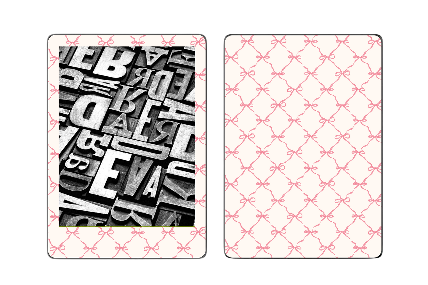 Pink Bow Lattice Kindle/Kobo Skin