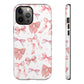 Pink Bows Iphone Phone Case, Polka Dot Bows, Cute Bow Pattern, Girly Phone Case
