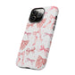 Pink Bows Iphone Phone Case, Polka Dot Bows, Cute Bow Pattern, Girly Phone Case