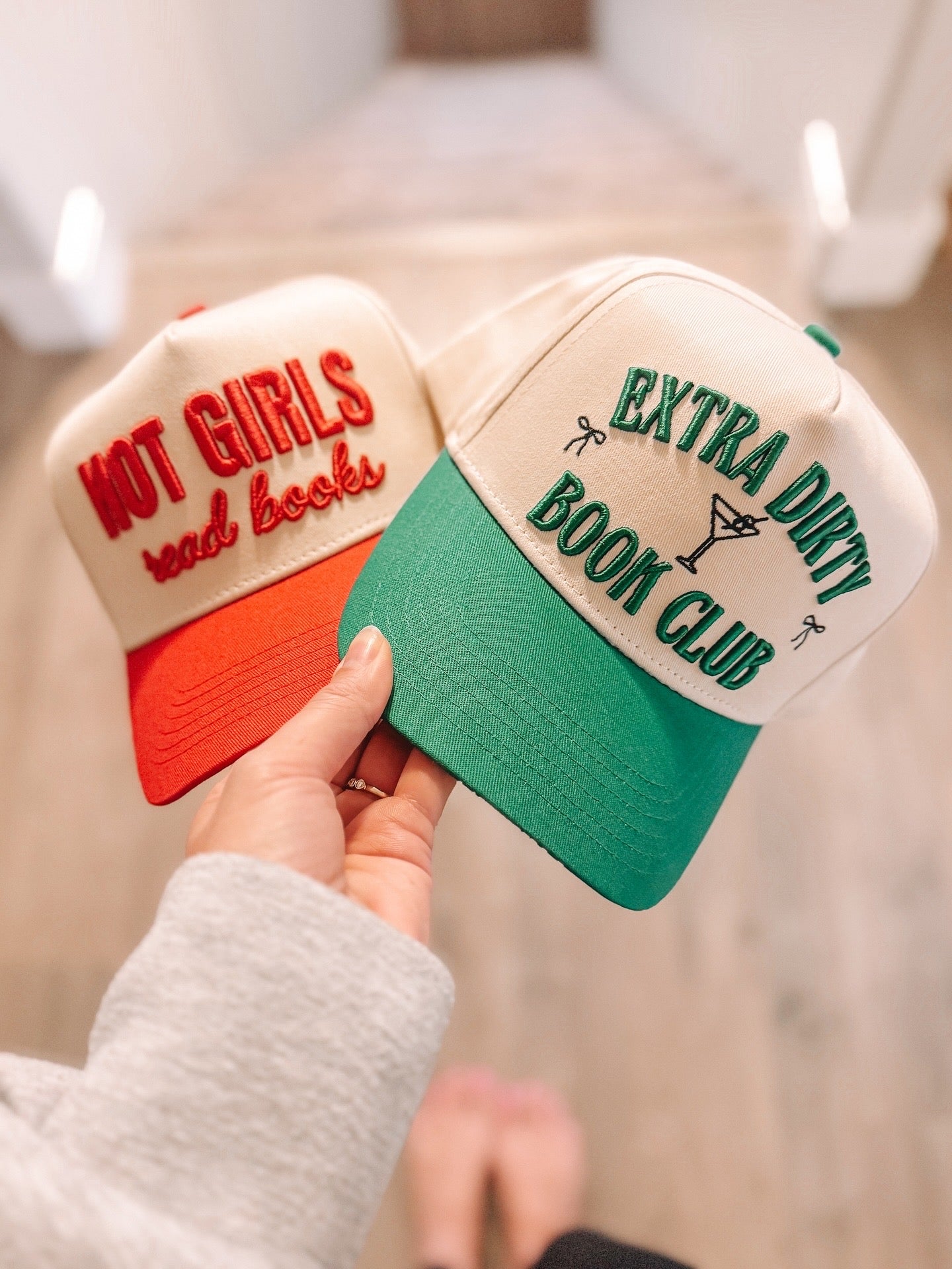 Puff Embroidered Bookish Hat