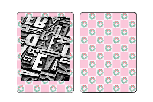 Pink Holiday Plaid E-Reader Kindle/Kobo Skin