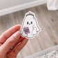 Fantasy Ghoul Reading Ghost Sticker