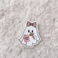 Romance Ghoul Reading Ghost Sticker
