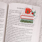 Christmas Book Stack and Coffee Magnetic Bookmark