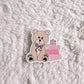 Teddy Bear Book Stack Sticker