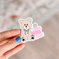 Teddy Bear Book Stack Sticker